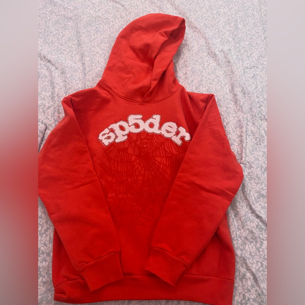 Orange sp5der hoddie young thug sz M